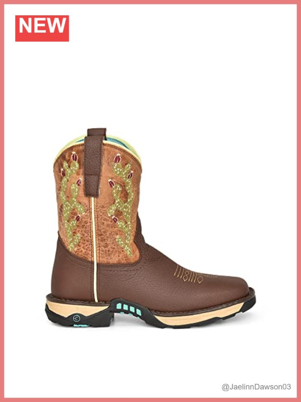 Corral Women's Hydro-Resistant Leather Western Cowboy Boots Square Toe Rubber